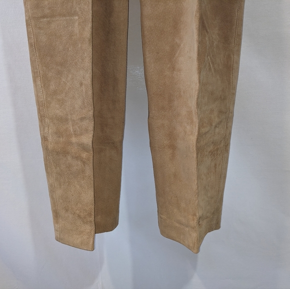 Vintage Tan Leather High Rise Giorgio St Angelo Pants/Trousers Size Small - Picture 7 of 10